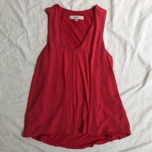 Loft Satin Split-Back Tank Top